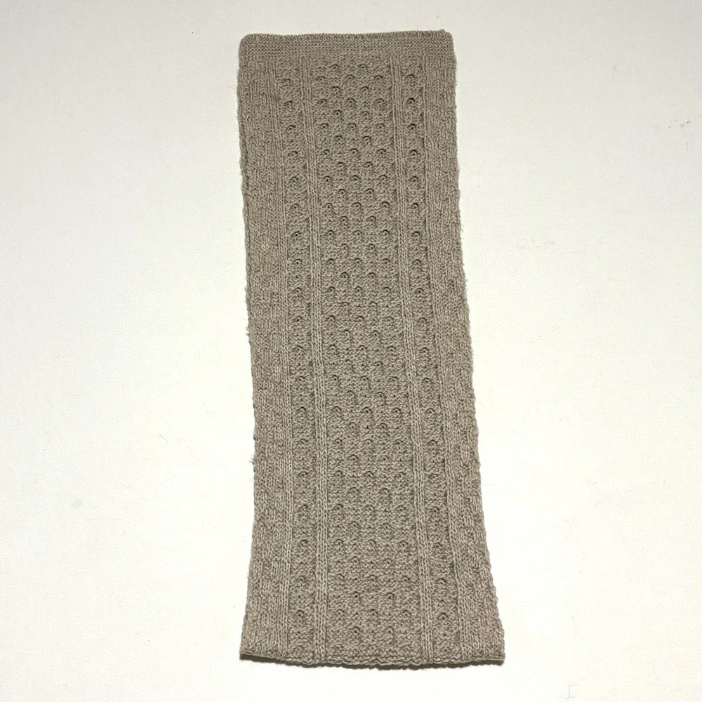 Aran Crafts Scarf Unisex OS Beige 100% Merino Wool Made in Ireland